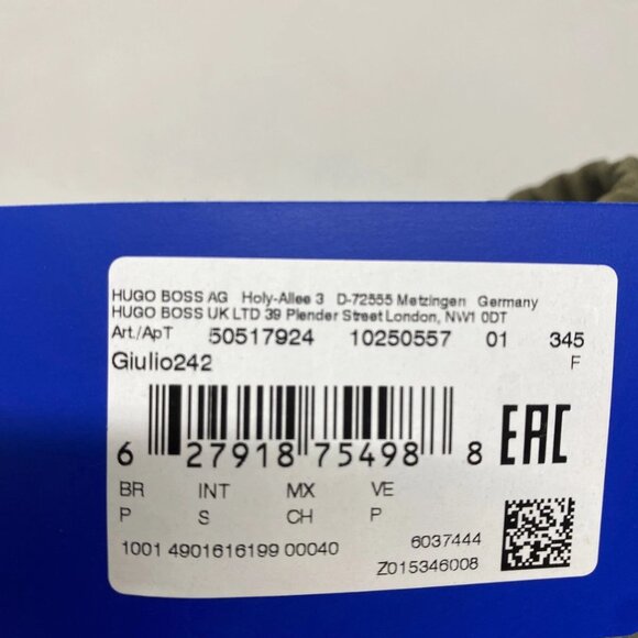 NEW HUGO BOSS Men’s Structured Cotton Drawstring Shorts Olive Green Size S - Picture 10 of 10